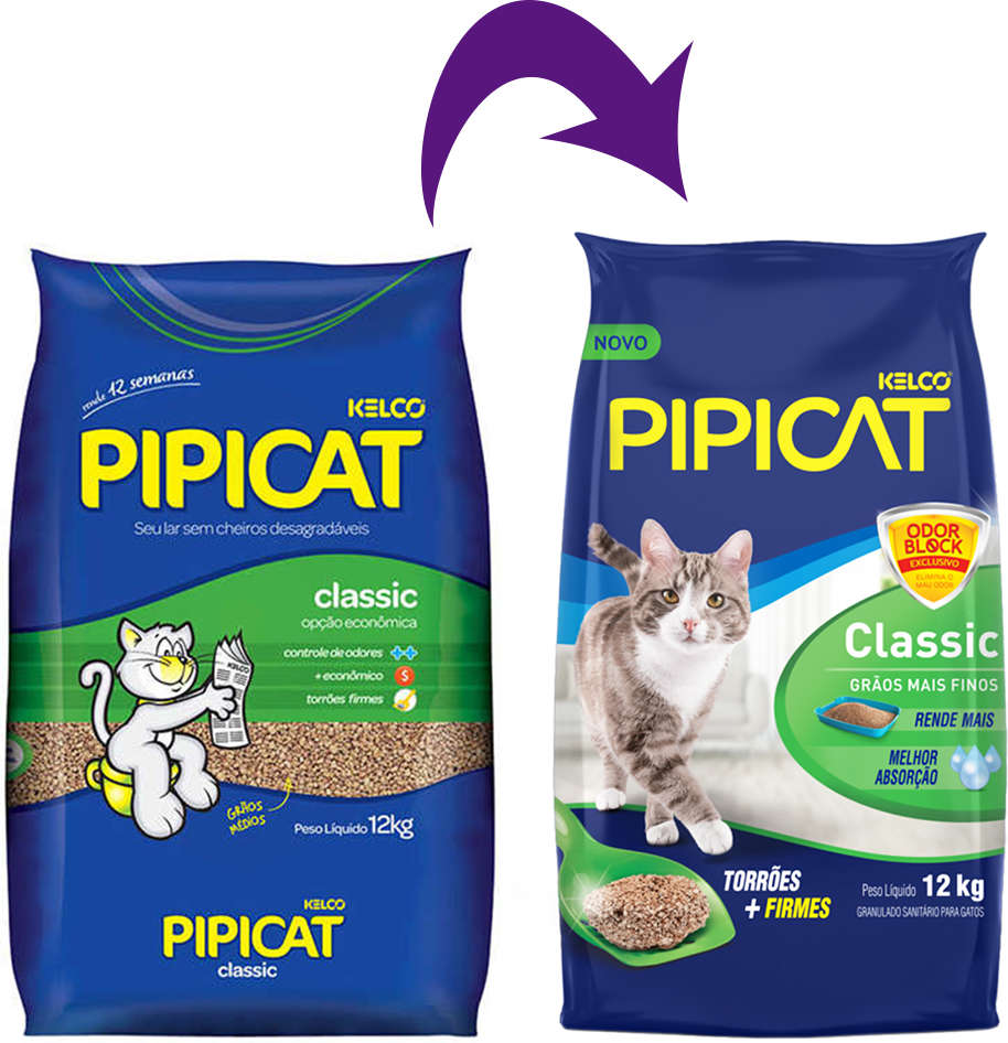 Areia Sanitária Classic Pipicat - 12Kg