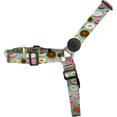 Conjunto Peitoral Antipuxão e Guia Donuts para Cães