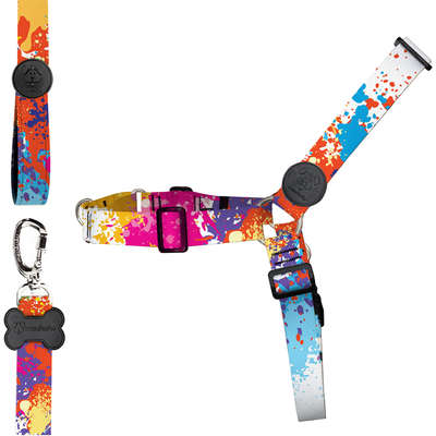 Conjunto Peitoral Antipuxão e Guia Splash para Cães