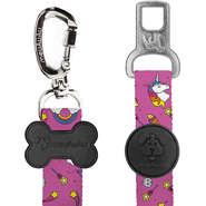 Cinto de Segurança Unicórnio Rosa para Cães - Tam. Único
