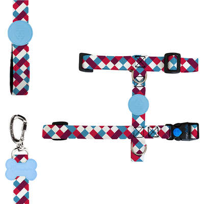 Conjunto Peitoral Antipuxão e Guia Chique para Cães