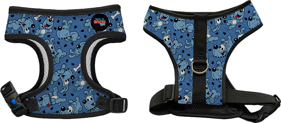 Peitoral Mesh Bidu Azul para Cães - Tam. G