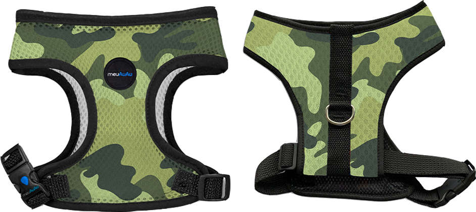 Peitoral Mesh Camuflado para Cães - Tam. M