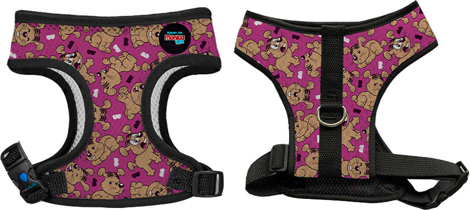 Peitoral Mesh Monicão Rosa para Cães - Tam. M