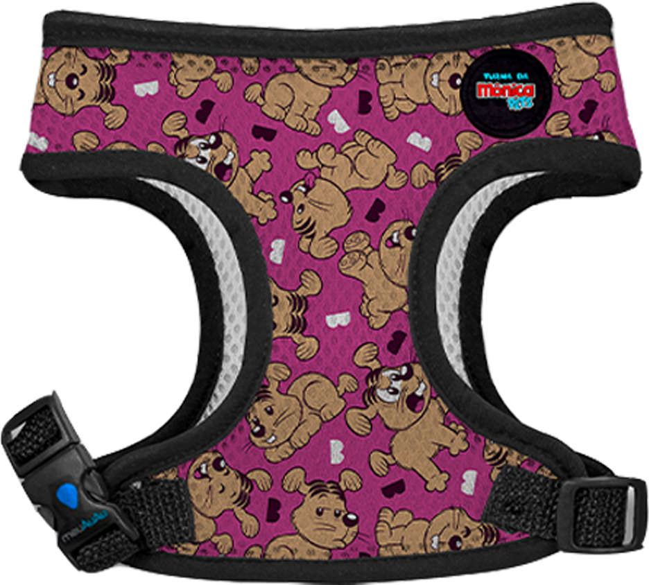 Peitoral Mesh Monicão Rosa para Cães - Tam. M