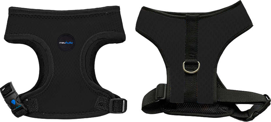 Peitoral Mesh Preto para Cães - Tam. M