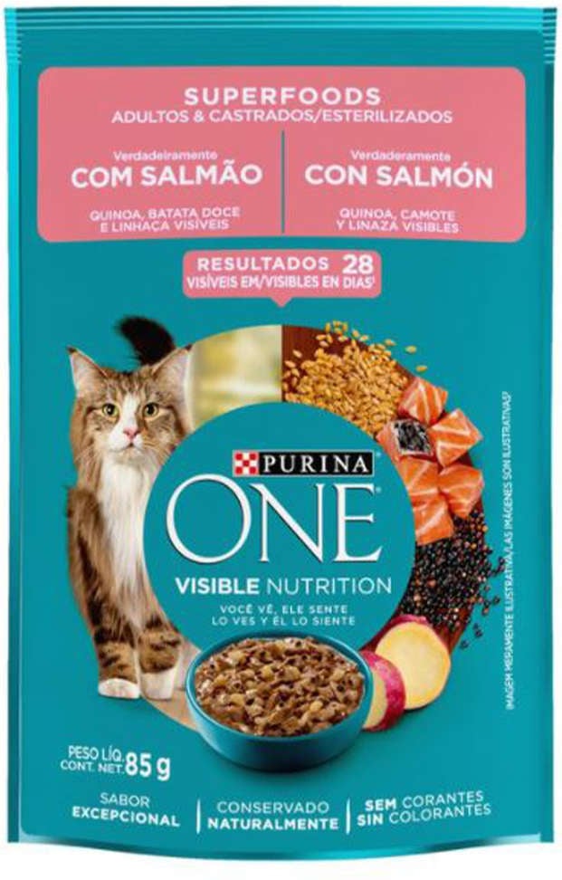 Ração Úmida Nestlé Purina One Salmão para Gatos Adultos e Castrados - 85 g