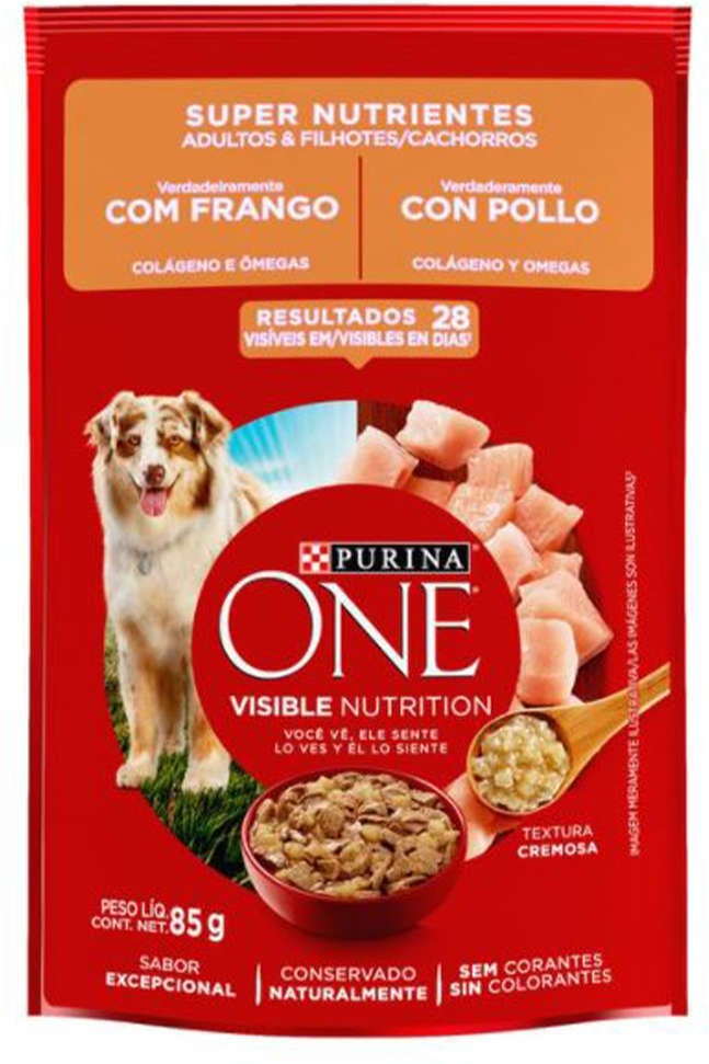 Ração Úmida Nestlé Purina One Frango para Cães Adultos e Filhotes - 85 g