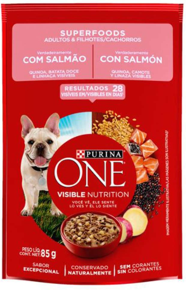 Ração Úmida Nestlé Purina One Salmão para Cães Adultos e Filhotes - 85 g