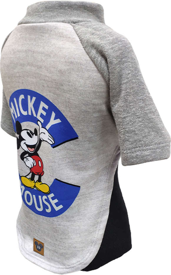 Moletom Disney Mickey Mouse Cinza com Azul - Tam. 06