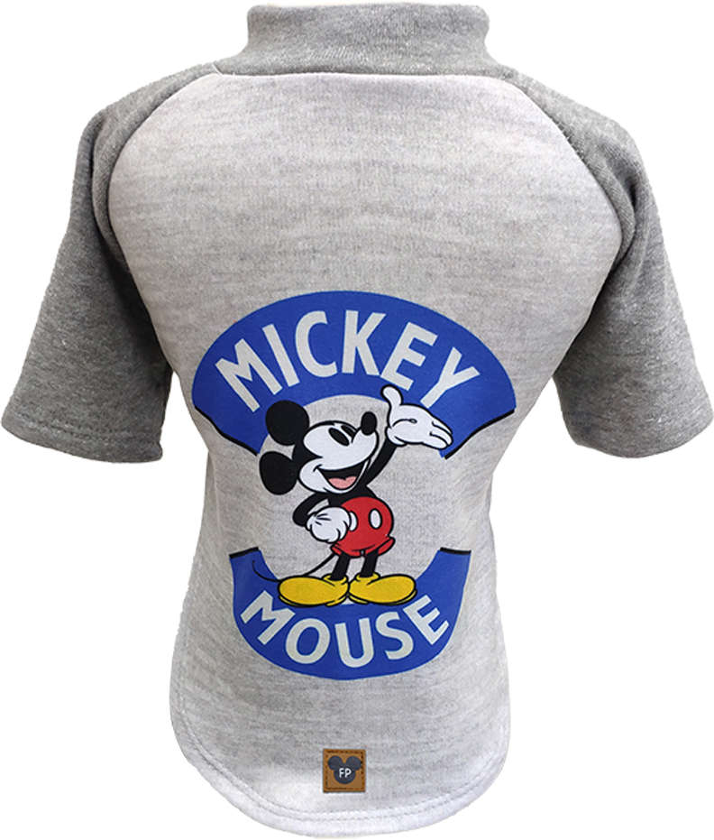 Moletom Disney Mickey Mouse Cinza com Azul - Tam. 06