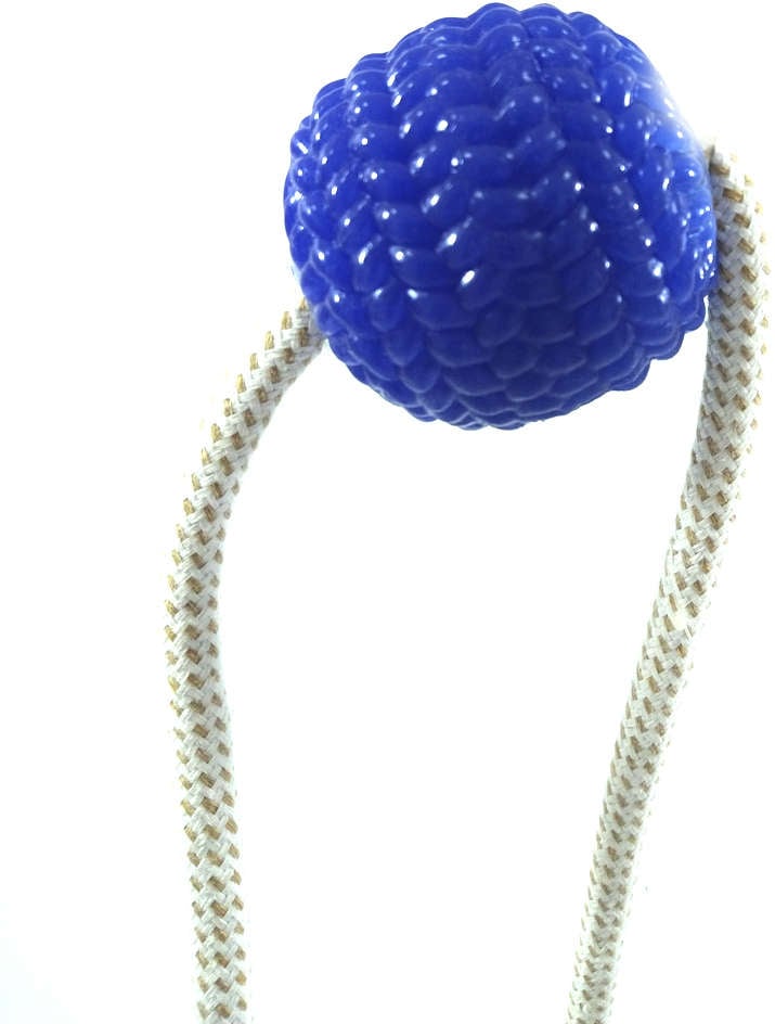 Brinquedo Mordedor Bola com Ventosa Azul para Cães - Tam. Único