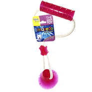 Brinquedo Mordedor Puxador Ventosa Rosa para Cães- Tam. Único