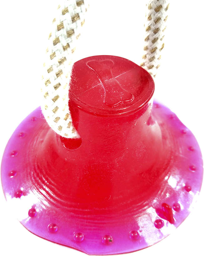 Brinquedo Mordedor Puxador Ventosa Rosa para Cães- Tam. Único