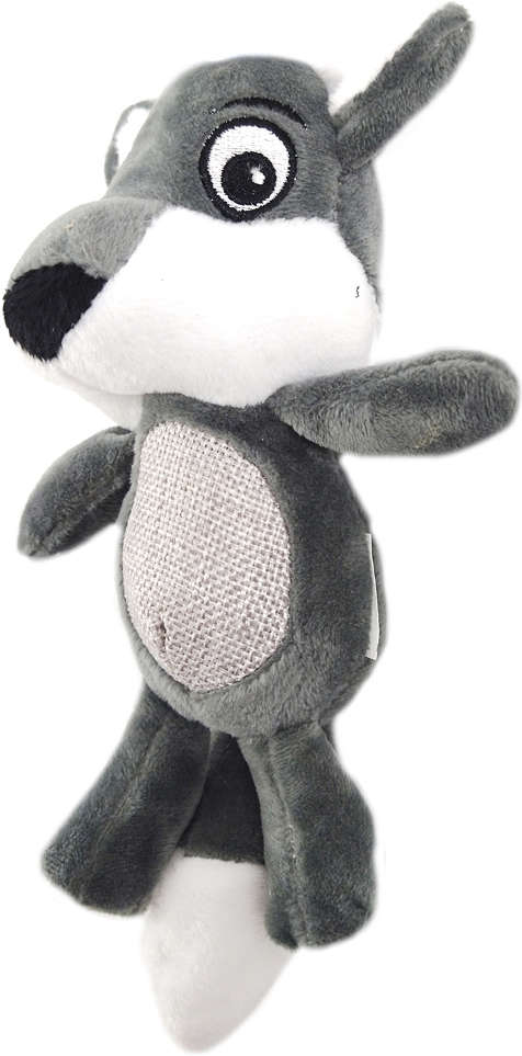 Brinquedo Pelúcia Raposa Cinza para Cães - Tam. Único