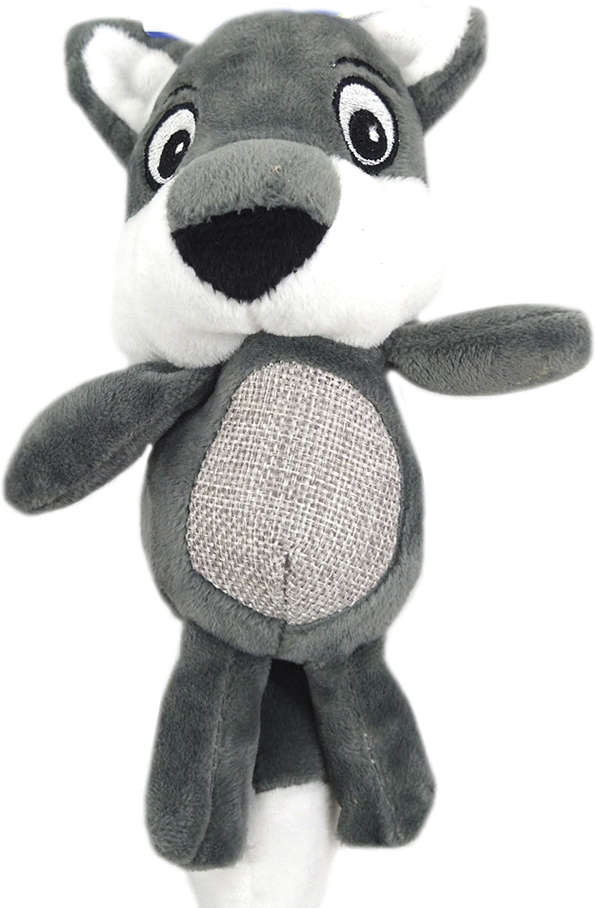 Brinquedo Pelúcia Raposa Cinza para Cães - Tam. Único