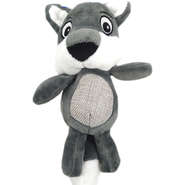 Brinquedo Pelúcia Raposa Cinza para Cães - Tam. Único
