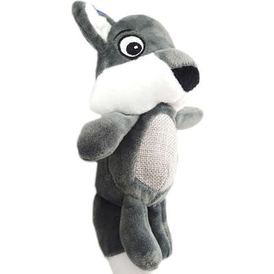 Brinquedo Pelúcia Raposa Cinza para Cães