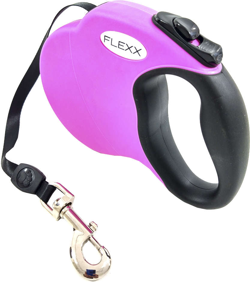 Guia Retrátil Flexx Rosa - Tam. G