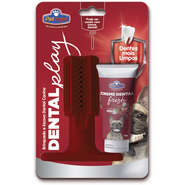 Escova Dental Play com Creme Fresh Vermelho para Cães - Tam. Único