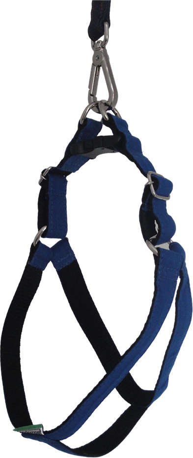 Peitoral Americano Fecho Nylon Azul para Cães - Tam. M