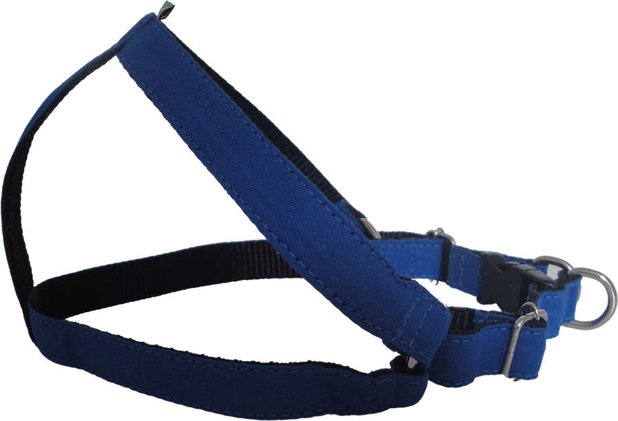 Peitoral Americano Fecho Nylon Azul para Cães - Tam. M