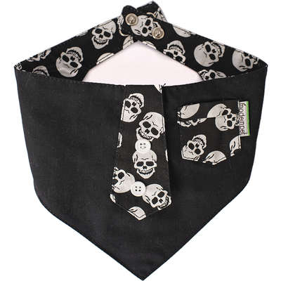 Bandana com Bolso Caveira para Cães