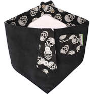 Bandana com Bolso Caveira para Cães - Tam. Único