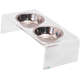 Comedouro e Bebedouro Duplo Acrílico Inox para Cães