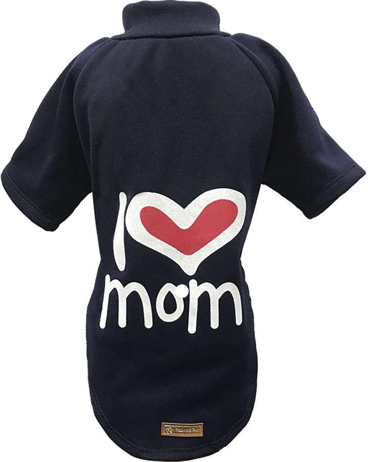Blusa l Love Mom Azul - Tam. 12