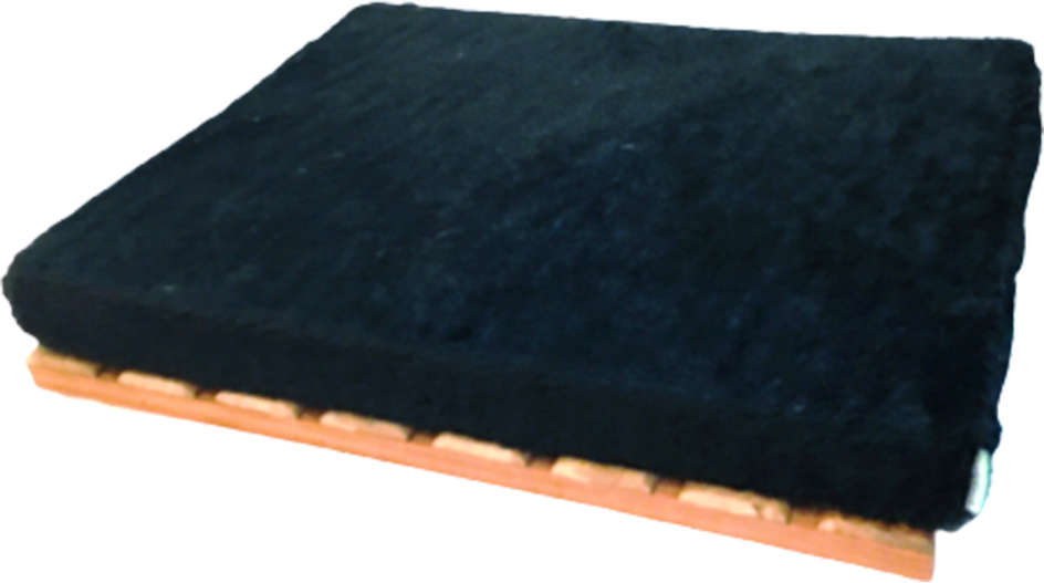 Cama Deck Madeira com Almofada Compacta Pelúcia Preto - Tam. M