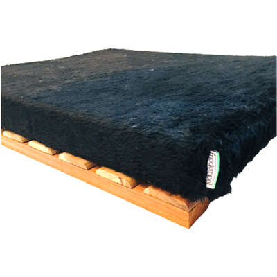Cama Deck Madeira com Almofada Compacta Pelúcia Preto
