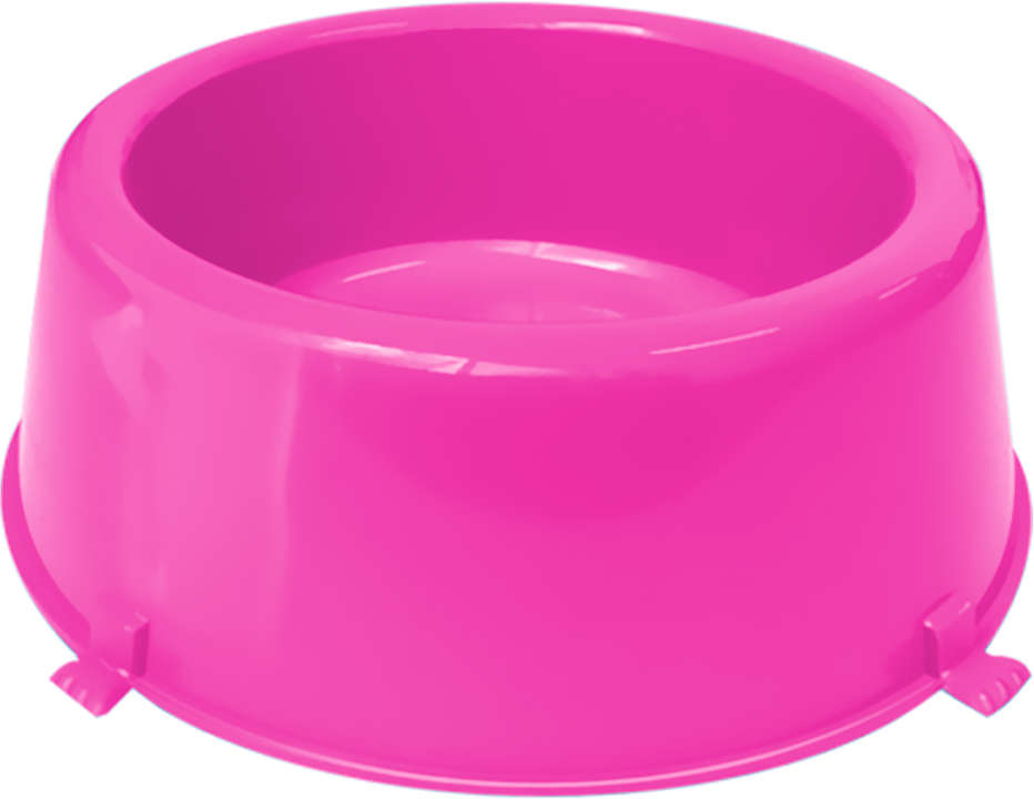 Comedouro Furacão Pet Classic Plástico Rosa - 370 mL