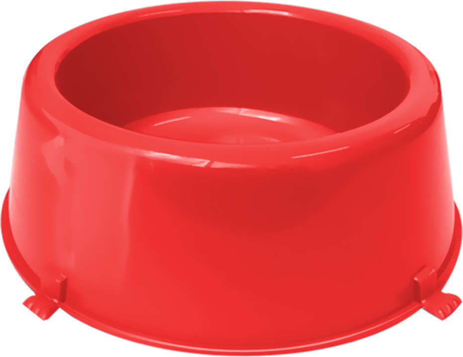 Comedouro Furacão Pet Classic Plástico Vermelho - 1,08 Litros