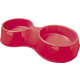 Comedouro Duplo Furacão Pet Pop Plástico Vermelho