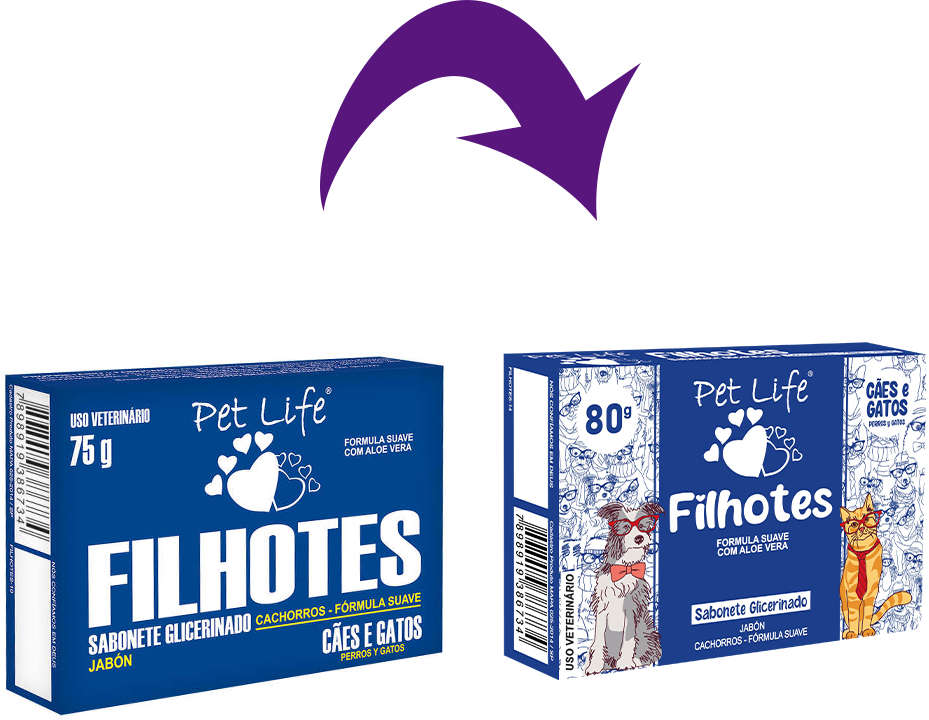 Sabonete Filhotes Pet life para Cães e Gatos - 80 g