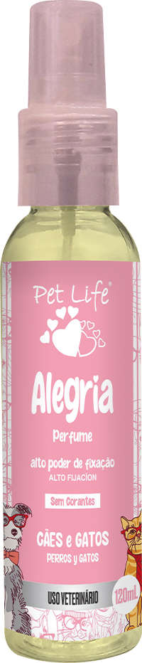 Perfume Alegria Pet life para Cães e Gatos - 120 ml