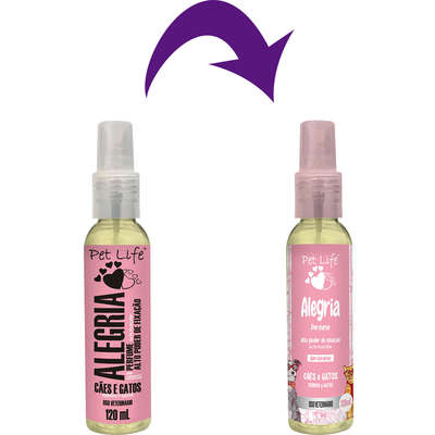Perfume Pet Life Alegria para Cães e Gatos - 120 mL