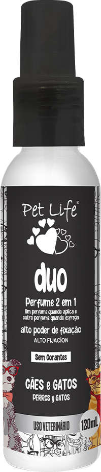 Perfume Duo Pet life para Cães e Gatos - 120 ml