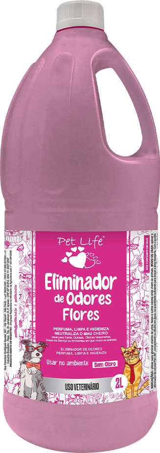 Eliminador de Odor Pet Life Flores - 2 Litros