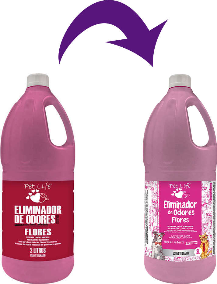 Eliminador de Odor Pet Life Flores - 2 Litros