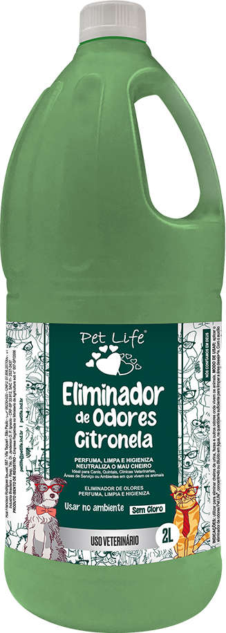 Eliminador de Odor Pet Life Citronela - 2 Litros