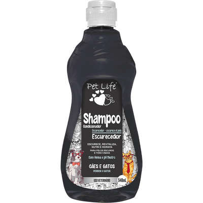 Shampoo Condicionador para Cães e Gatos Escurecedor com Lanolina Henna Pet Life - 500 mL