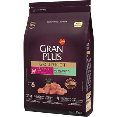 Ração Seca Affinity GranPlus Gourmet Peru & Arroz para Cães Adultos Raças Mini