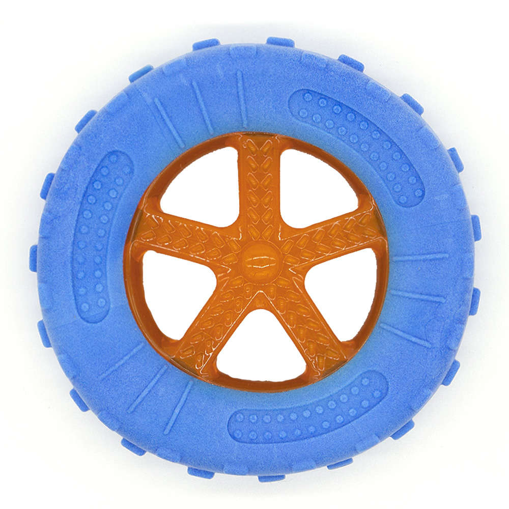 Brinquedo Mordedor Pneu de Borracha e Silicone - Tam. Único