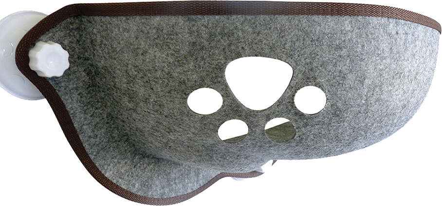 Cama Janela com Ventosa Ninho Cinza pra Gatos - Tam. Único