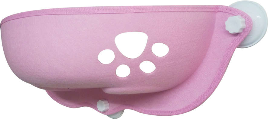 Cama Janela com Ventosa Ninho Rosa pra Gatos - Tam. Único