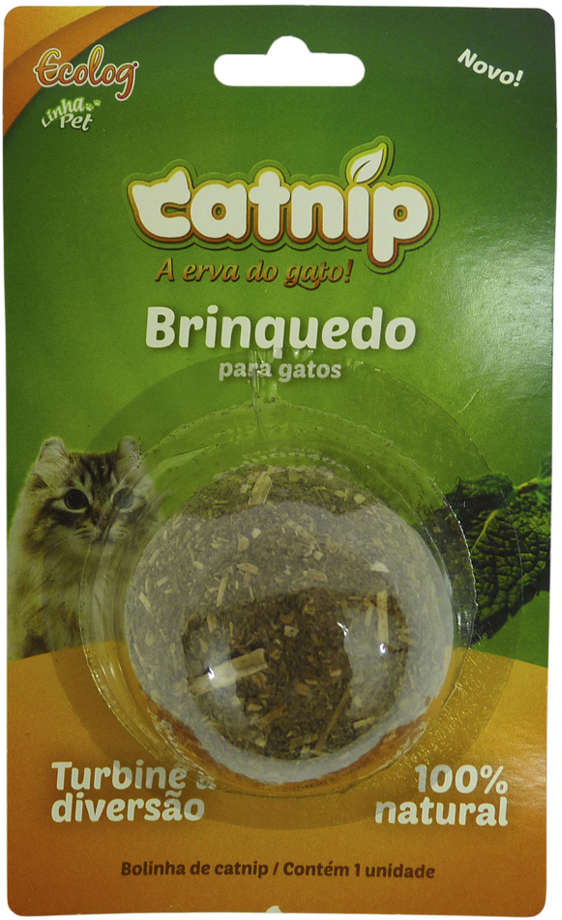Brinquedo Bolinha de Catnip para Gatos - 1 Unidade