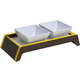 Comedouro Duplo Elevado Amarelo para Cães e Gatos