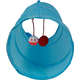Brinquedo Túnel Reto Dobrável com Bolinha Azul para Gatos